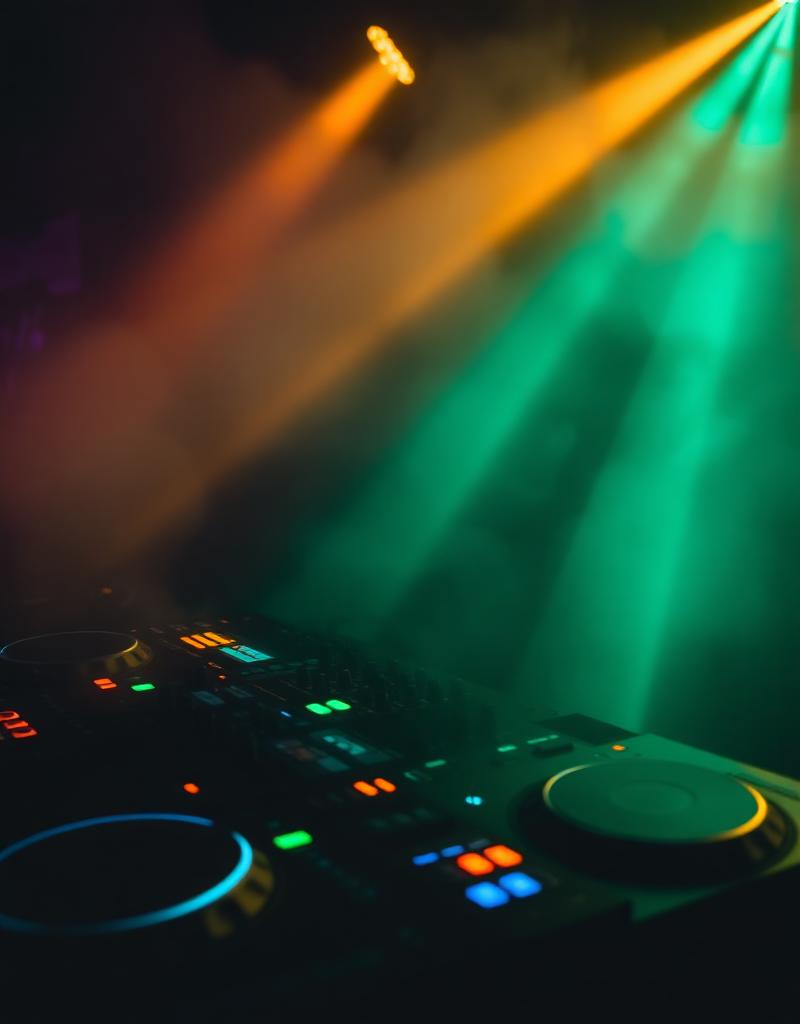 DJ controller with stage lights